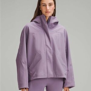Lululemon RepelShell Cinch-Back Rain Jacket Purple Ash size 2